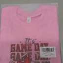 Toddler Football Shirt Boys Girls Game Day T-Shirt Kids Baseball Tee Cute Cotton Clothes Short Sleeve Tops 2T-8 Years (Pink)
