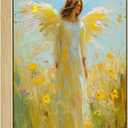 16x24 Canvas Frame for Abstract Landscape Paintings, 1.5" Deep DIY Floater Frames for Birthday Anniversary Graduation Memories Display, Home Gallery Show Exhibition Decor (Natural)