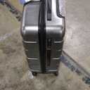 Coolife Medium Checked Luggage Hardside PC+ABS Suitcase with TSA Lock, Lightweight Rolling Carry On with Spinner Wheels(Charcoal, 24in)