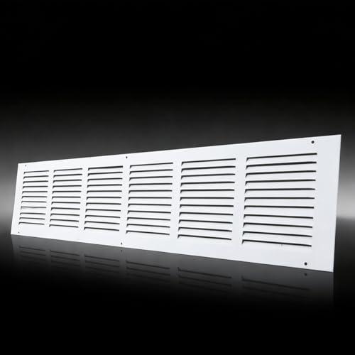Steel Return Air Grill,Return Air Vent Cover (Duct Opening) Cold Air Return Vent Cover for Wall or Ceiling (30"W x 6"H Duct Opening)