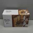 Hair Dryer Holder Cabinet Door 3-in-1 Adhesive Hair Tool Organizer Wall Mounted Adjustable Height Blow Dryer Holder Under Sink Bathroom Hair Appliance Organizer and Storage Countertop(Black)