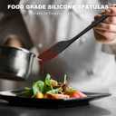 NileHome Silicone Spatula Set, 6 Pieces Food Grade Kitchen Utensils with Silicone Brush Heat Resistant BPA-free Rubber Spatula for Scraping, Baking, Cooking, Mixing