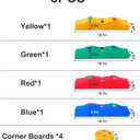 MOCUTEEN Kids Balance Beam & Toddler Stepping Stones 8PCS Sensory Toys for Balance & Coordination Non-Slip Surface with Rubber Pads Max Load 220LBS Multi-Color Indoor Play Five Star Pattern