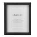 Amazon Basics Rectangular Picture Frame Set for Wall Hanging or Tabletop Display, 8 x 10 in with 5 x 7 in Mat, Black, 2-Pack