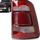 LED Tail Light Red Cover with Blind Spot Compatible With 2019-2023 Dodge Ram 1500 Right Passenger Side Replace 68262530AH