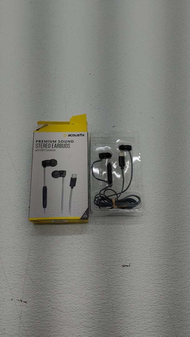 Acoustix Premium Sound Stereo Earbuds With Lightning USB C Connector