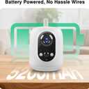Long Battery Life Indoor Cameras Wireless for Home Security, House Camera Battery Powered, 360°Pan Tilt Viewing, 2.4Ghz 2K Tiny WiFi Cameras, 2 Way Talk, Color Night Vision, AI Motion Detection