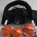 Breakaway Rim Basketball Hoop for Dunking with Mini Basketballs - Trampoline Attachment for Kids & Adults - Indoor/Outdoor Use (Black)