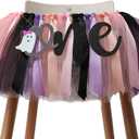 Halloween High Chair Banner for 1st Birthday - All Saints Party Supplies for Highchair Tutu Skirt, First One Pennant, Christian festival Birthday Decorations for Girls (All Saints)