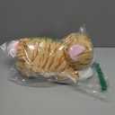 Muiteiur 4 Piece Cat Stuffed Animals, 15.7 inch Mom Plush Cat with 3 Kittens Stuffed in Zipper Pouch, Cute Yellow Mom and Baby Stuffed Cats for Kids Girls Boys