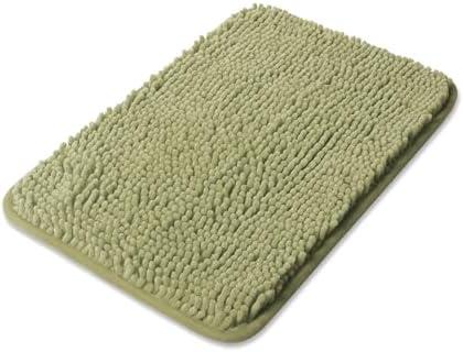 Yeaban Small Bathroom Rugs 28x19" – Thick Chenille Bath Mats | Washable and Absorbent Bath Rug Non-Slip, Plush and Soft Rugs for Bathroom, Shower, Sink(Sage Green)