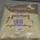 FOSSA Duvet Cover Set 100% Washed Cotton Linen Feel Super Soft Breathable Cozy 3 Pieces Bedding Sets Solid Pastel Yellow Oversized Queen