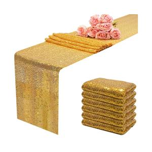 12x108 inch Gold Sequin Table Runner Sparkly Glitter Table Linens 6 Packs for Party Decorations Wedding Birthday Baby Shower Engagement Anniversary