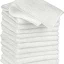 uxcell Dish Wash Cloths, 12 Pack Kitchen Wash Cloths for Dishes Microfiber Kitchen Dish Rags Dish Kitchen Towel Absorbent Fast Drying Durable Repeatable Cleaning Rags 10" x 12" White