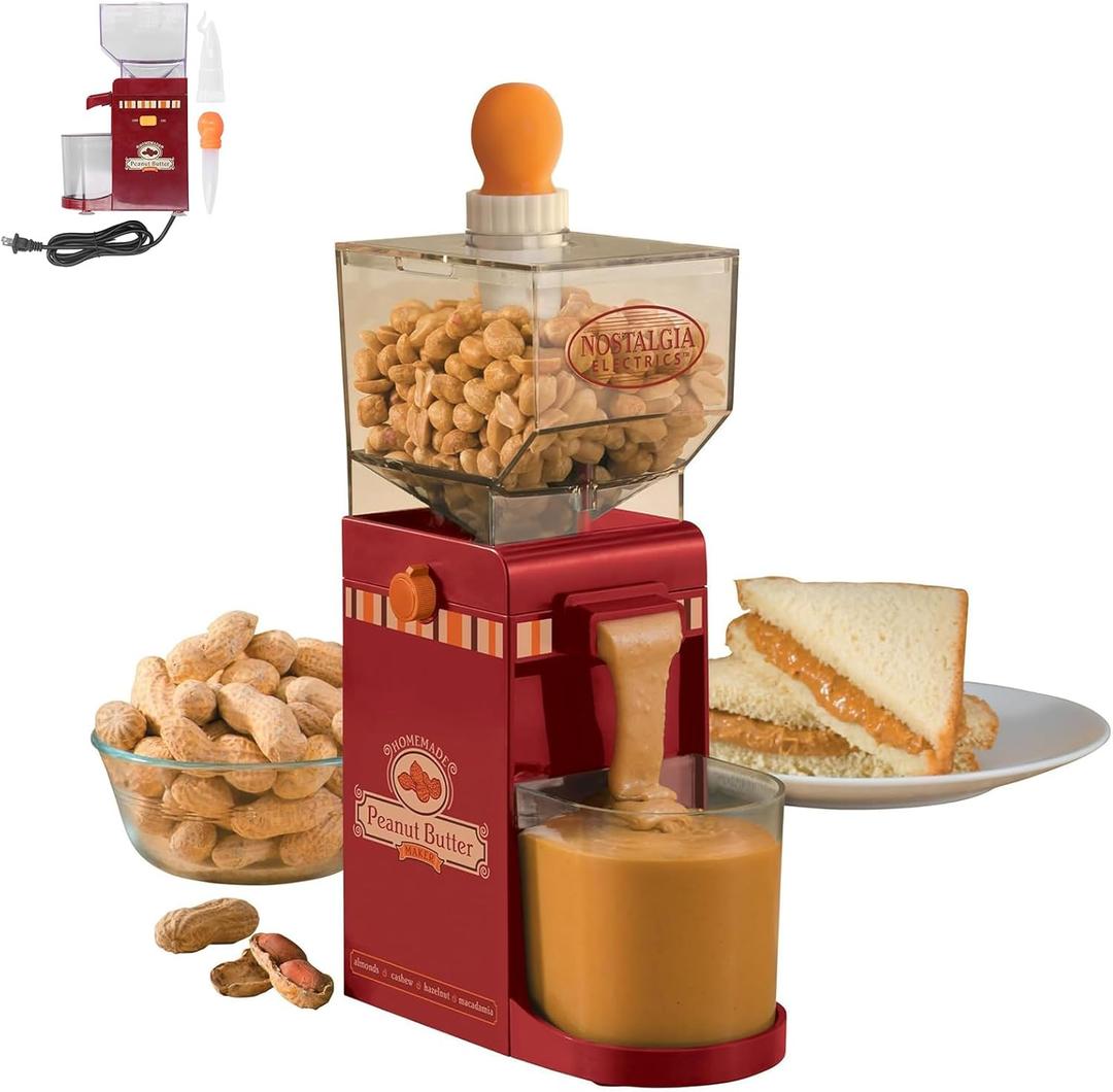 Peanut Butter Maker Home Electric Grain Grinder Anti Slip Sesame Sauce Mill Nut Butter Machine for Groundnut Almonds Cashews Hazelnuts EU Plug 220V Rechargeable Coffee Beans
