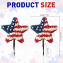 PakaLife 2PCS Front&Back Porch Decor Outdoor Entrance,Patio Decorations Outdoor Clearance,Artificial Red White and Blue Decoration Shaped Topiary Trees for Front Porch Home Garden Patio Decor (Faux Boxwood Bush Plants  Pattern 22pcs)