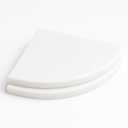 9 Inch Super White Engineered Marble Corner Shower Shelf Bathroom Caddy, Wall Mounted Shower Shelf, Classic Flatback Design (2)