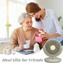 Portable Desktop Fan, Small Oscillating Fans with 3 Speeds Wind, Multi Angle Wind Direction Adjustment, Quiet USB Rechargeable Fan Suitable for Home Office Travel, Holiday Birthday Gifts (green)