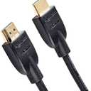 Amazon Basics HDMI Cable, 15ft, 4K@60Hz, High-Speed 4K HDMI 2.0 Cord (18Gbps), 2160p, 48 bit, Compatible with TV/PS5/Xbox/Roku, Black