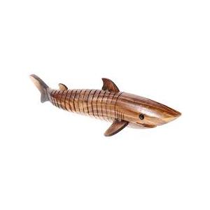 Humpback Whale Statue Wooden Home Decor Figurine, 7 1/2 Inches
