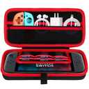Lebakort Storage Case Compatible with Nintendo Switch 2 (Black + Neon Red Case)