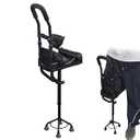 Hands Free Knee Crutch, Knee Crutch Mobility Support for Injury, Disability, Elderly. Replaces Crutches for Adults. Universal for Both Left and Right feet.