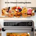 Kismile 18QT Air Fryer Toaster Oven Combo, 12-in-1, Stainless Steel, Silver
