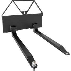 2600 Lbs Heavy-Duty Pallet Forks with Trailer Hitch Ball | Q235 Steel Construction for Tractors and Loaders | Ideal for Farms, Warehouses, and Construction Sites