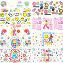 SmileyWorld UV DTF Cup Wrap Transfer for Glass, Official Licensed Rub on Transfers Decal for 16OZ Glass Cups DIY Crafts, 9 Sheets Style 1