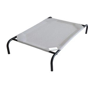 Coolaroo Original Elevated Dog Bed - Breathable Off-The-Ground Pet Bed with Cooling Fabric, Joint Relief & Moisture-Resistant Fabric, 100% Recyclable, Easy Clean, Grey, Large