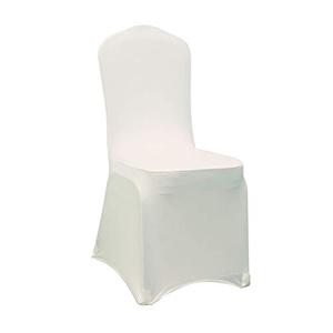 WELMATCH Ivory Stretch Spandex Chair Covers - 50 PCS Wedding Events Party Universal Dining Decoration Scuba Elastic Chair Covers Good (Ivory, 50)