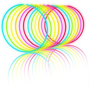 Glow Sticks Bulk 100ct 22'' Glow Necklaces with Connectors, for Party Festivals Raves Birthday Wedding (multicolored)