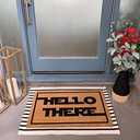 Funny Coir Doormat Hello There Welcome Front Porch Decor Doormat for The Entrance Way Outdoor Personalized Heavy-Duty PVC Back Non Slip Outdoor Coconut Coir Doormat 23.6 x 15.7 inch (1'4" x 1'11" (Rectangular))