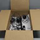 WILON Track Lighting Fixtures Ceiling 4-Light Flush Mount Ceiling Spot Lights, Industrial Track Light Black Kitchen Light Fixtures Rotatable Spotlight for Kitchen Hallway Living Room (E26 Base)