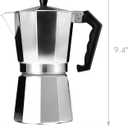 Primula Classic Stovetop Espresso and Coffee Maker, Moka Pot for Italian and Cuban Caf Brewing, Greca Coffee Maker, Cafeteras, 9 Espresso Cups, Silver