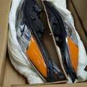 2011 2012 2013 Elantra Headlights,Headlight Assembly Fit for Hyundai Elantra 2011-2013 Halogen Headlamp Repalcement Driver Passenger Side Black Housing Amber Reflector Clear Lens