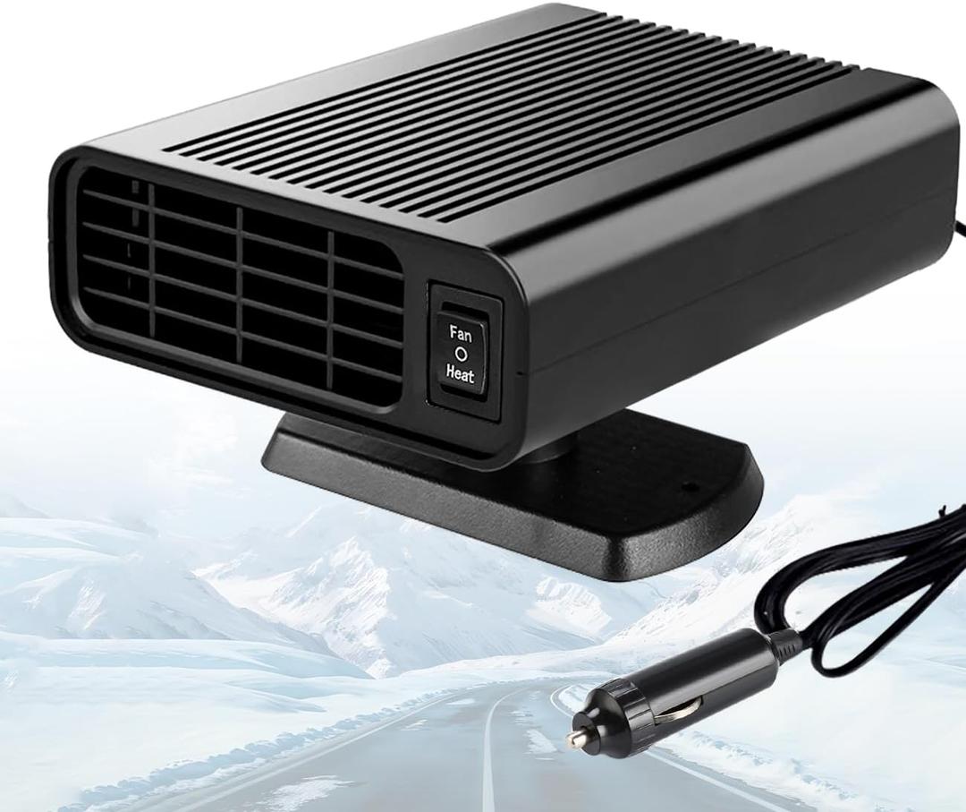 Showvigor Car Heater, 12V Car Heaters for Vehicle, Car Heater that Plug in Cigarette Lighter, 2 in 1 Fast Heating Defrost Defogger 