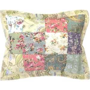 Greenland Home Fashions Blooming Prairie Standard Sham, Multicolor (26" x 20" (Pack of 1))