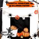 2 x Cute Halloween Garland, Spider Ghost Pumpkin Decorations Wooden Beads Felt Halloween Garland for Bedroom Haunted House Fireplace Wall Indoor Outdoor