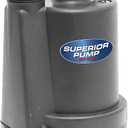 Superior Pump 91330 2400GPH Thermoplastic Submersible Utility Pump with 10-Foot Cord, 1/3 HP