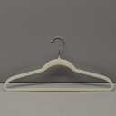 HOUSE DAY Ivory Velvet Hangers 50 Pack - Non Slip Felt Hangers Closet Essentials, Premium Space Saving Hanger, Gentle on Clothes, Sturdy Shoulder Design