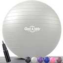 Soft Exercise Ball, Anti-Burst Pilates Yoga Ball Chair Supports 2200lb, Workout Equipment w/ Pump for Women Pregnancy, Medicine, Birthing, Physical Therapy, Stability, Excersing, Birth, Swiss, Fitness