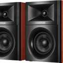 Sanyun SW205 4" 80W HiFi Bookshelf Speakers, 2.0 Active Near Field Studio Monitor, Upgraded 3D Sound Field, Flagship DAC & DSP, Geometric Diffusion Cabinet, Bluetooth 5.4/Optical/AUX, Woodgrain
