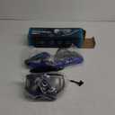 Greatever Snorkel Set Pano 3 Window Snorkel Mask Adult, Panoramic Wide View, Anti-Fog Scuba Diving Mask, Anti-Leak Snorkel Goggles Dry Top Snorkel, Professional Snorkeling Gear for Adults (Black Blue)