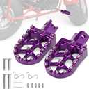 Mini Bike Foot Pegs CNC Anti-Slip Wide Footpegs for Coleman CT100U CT200U BT200X CC100X CRF XR 50 70 110 125 SSR Motorcycle Dirt Bike Pit Bike Pedals (Purple)