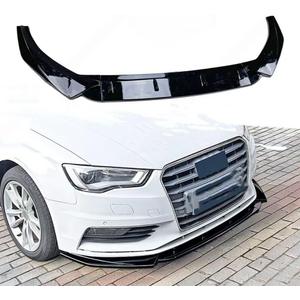 Aerodynamic Front Bumper Splitter Lip, Blade, Chin Spoiler, Body Kit Fit for Audi A3 8V Pre-Facelift 2013-2016 Standard,Gloss Black