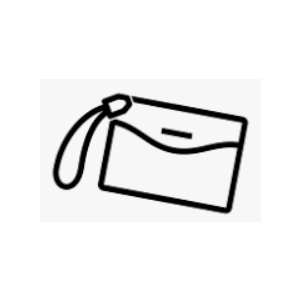 'FLAWLESS' Clear/Green Cosmetic Case (8in. x 6in)