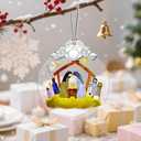 Nativity Ornament | Nativity Scene | Christmas Ornament | Christmas Decoration | Holiday Decor | Religious Gifts | Christian Gifts | Gift Exchange | Gift Idea - Pattern B