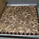 STICKGOO Peel and Stick Backsplash Tiles, Stick on Mosaic Self Adhesive Tiles, 3D Hexagon Backsplash for Kitchen Bathroom Fireplace Vanity (8PCS, Copper)