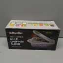 MÜELLERHOME Pro-Series 10-in-1, 8 Blade Vegetable Chopper, Onion Mincer, Cutter, Dicer, Egg Slicer with Container, French Fry Cutter Potato Slicer, Home Essentials, Salad Chopper White Sand/Green